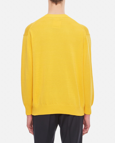 Shop Junya Watanabe Printed Crewneck Sweatshirt In Yellow