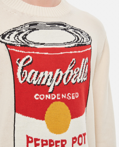 Shop Junya Watanabe Crewneck Printed Sweatshirt In White