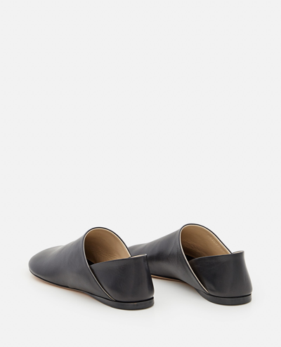 Shop Loewe Toy Leather Slippers In Black