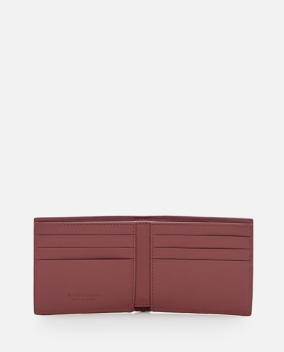 Shop Bottega Veneta Intrecciato Bi-fold Wallet In Red