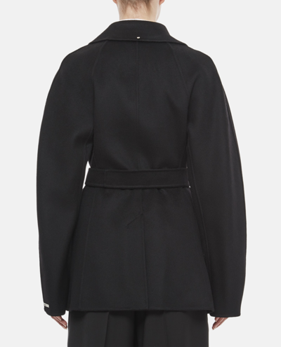 Shop Sportmax Ella Wool Blend Short Coat In Black