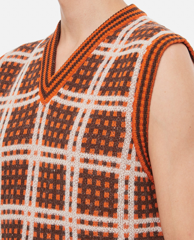 Shop Marni V Neck Vest In Multicolour