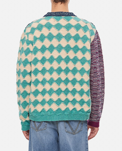 Shop Marni Roundneck Sweater In Multicolour
