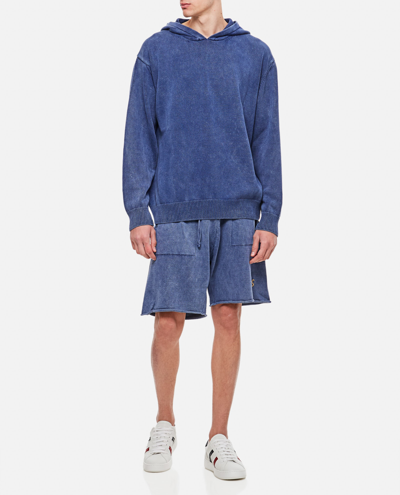 Shop President's Hoodie Ps Cotton Washout In Blue