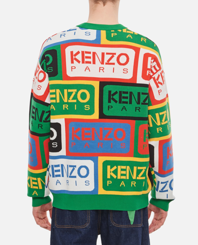 Shop Kenzo Label Jumper In Multicolour