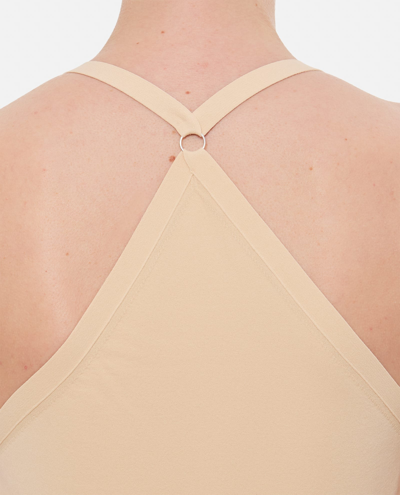 Quira Viscose Dancer Tank Top In Beige