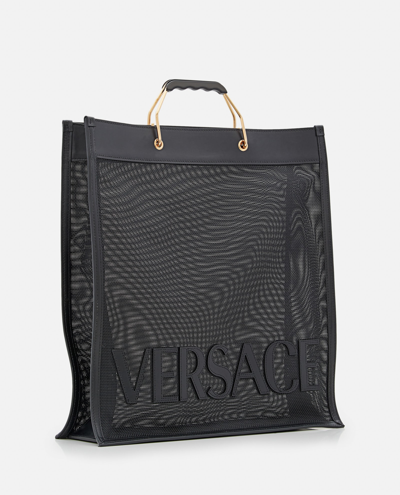 Shop Versace Tote Bag In Black