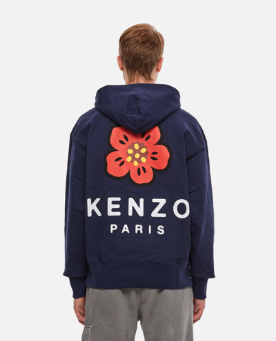 Shop Kenzo Oversized Hoodie In Blue