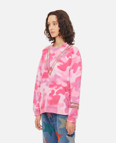 Collina Strada Tennis Crew Cotton Blend Sweatshirt In Pink