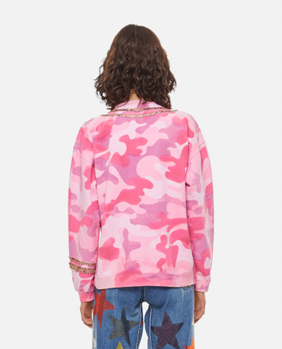 Collina Strada Tennis Crew Cotton Blend Sweatshirt In Pink