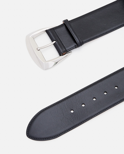 Shop Alexander Mcqueen Leather Waist Buckle Belt In Black