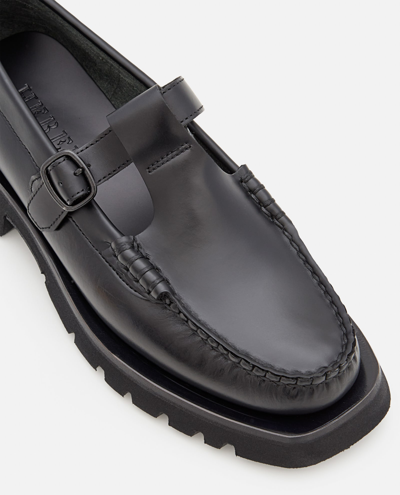 Shop Hereu 25mm Alber Sport Leather Loafers In Black