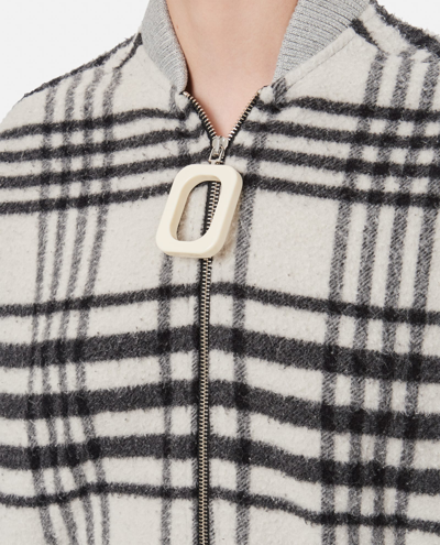 Shop Jw Anderson Wool Bomber Jacket In White