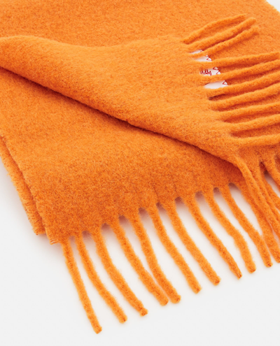 Shop Marni Wool Scarf In Orange
