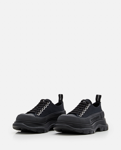 Shop Alexander Mcqueen 45mm Tread Slick Lace-up Sneakers In Black
