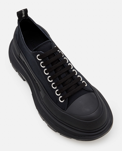 Shop Alexander Mcqueen 45mm Tread Slick Lace-up Sneakers In Black