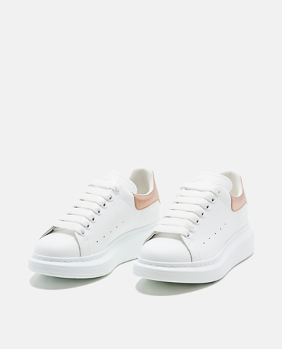 Shop Alexander Mcqueen 45mm Larry Grainy Leather Sneakers In White