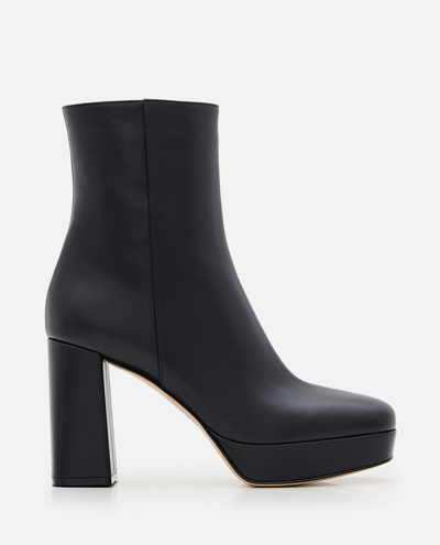 Shop Gianvito Rossi Daisen Heeled Leather Boots In Black