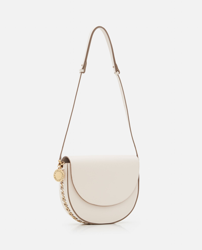 Shop Stella Mccartney Medium Flap Shoulder Bag In White