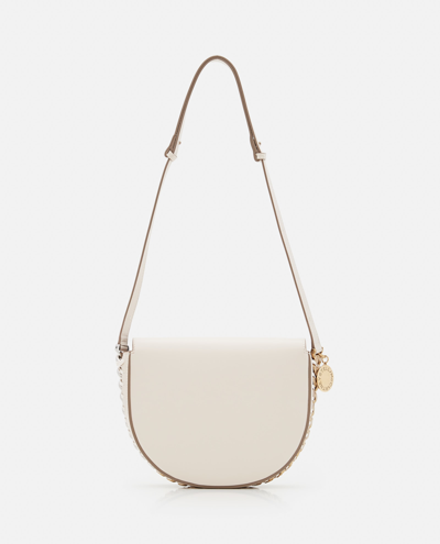 Shop Stella Mccartney Medium Flap Shoulder Bag In White