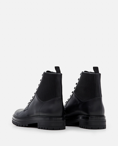 Shop Gianvito Rossi Leather Lace-up Boots In Black