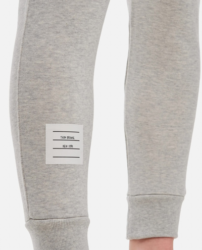 Shop Thom Browne Striped Joggers In Grey