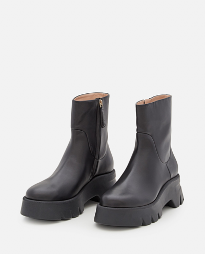 Shop Gianvito Rossi Montey Leather Boots In Black