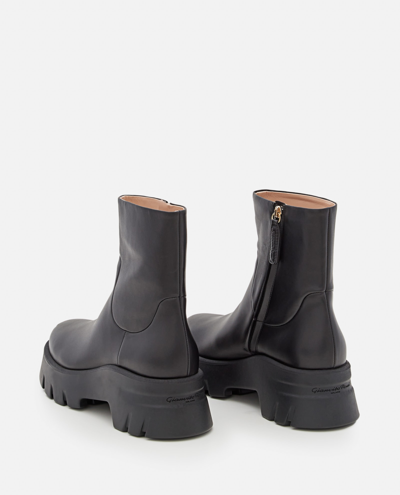 Shop Gianvito Rossi Montey Leather Boots In Black
