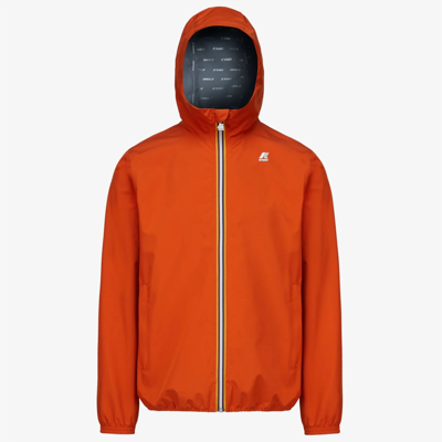 Shop K-way Jacques Stretch Dot Jacket In Orange