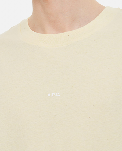 Shop Apc T-shirt Kyle Color In Yellow