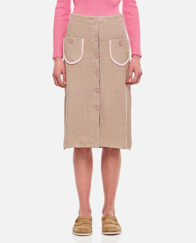 Cormio Chiara Midi Skirt In Beige