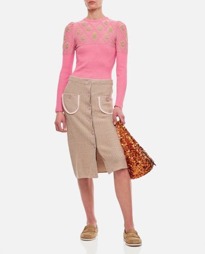 Cormio Chiara Midi Skirt In Beige