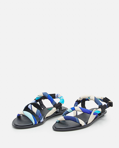Shop Emilio Pucci Lycra Sandals In Blue
