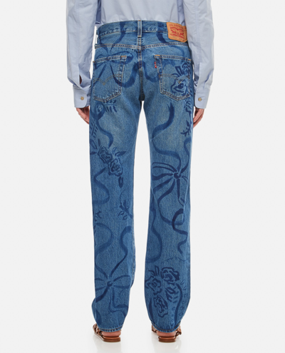 Shop Collina Strada Collina X Levis Painted 501s Jeans In Blue