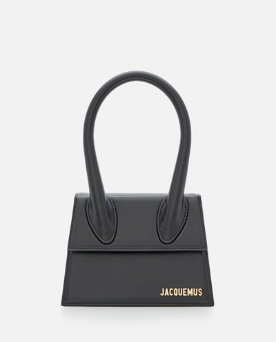 Shop Jacquemus Le Chiquito Moyen Leather Shoulder Bag In Black