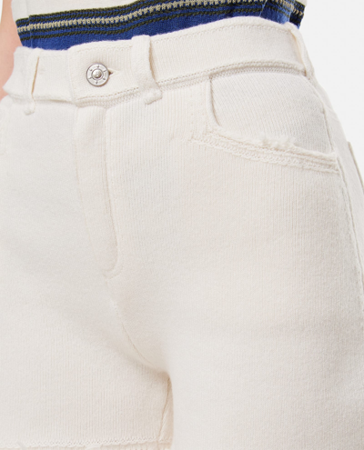 Shop Barrie Cashmere Shorts In White