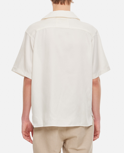 Shop Rhude Palmas Snap Shirt In White