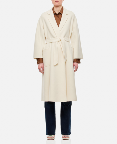 Shop Max Mara Ludmilla Cashmere Coat In White