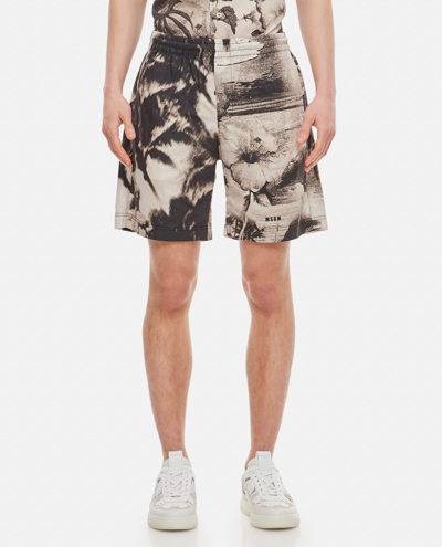 Shop Msgm Shorts In Multicolour