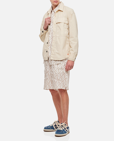 President's Shirt Tack Ps Cotton Nylon Stone Dye In Beige