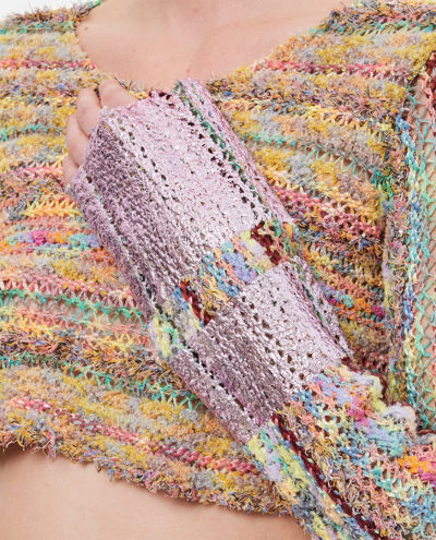 Shop Collina Strada Collina X Vitelli Eteri Cotton Blend Cropped Sweater In Multicolour