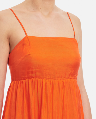 Shop The Rose Ibiza Formentera Silk Maxi Dress In Orange