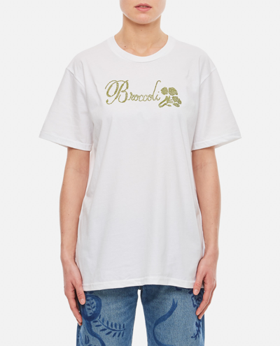 Shop Collina Strada Organic Cotton Printed T-shirt In White