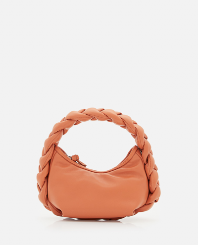 Shop Hereu Espiga Mini Woven Leather Shoulder Bag In Brown