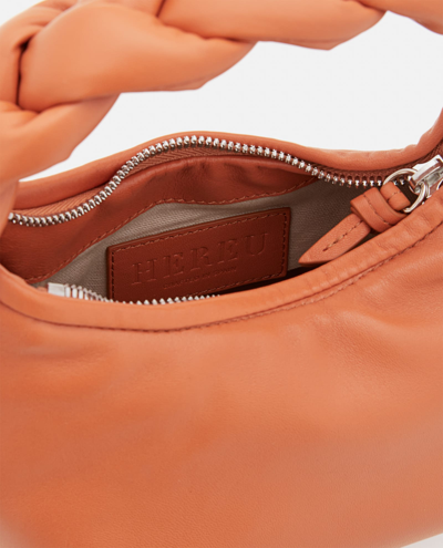 Shop Hereu Espiga Mini Woven Leather Shoulder Bag In Brown