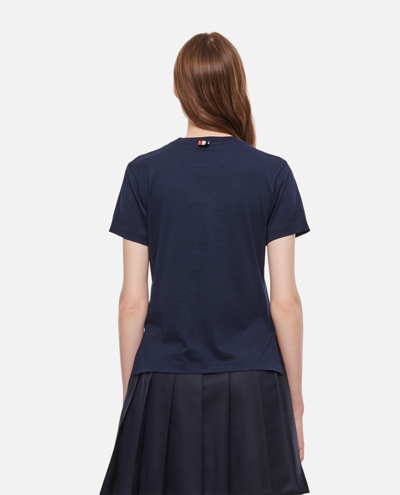 Shop Thom Browne Cotton Jersey T-shirt In Blue