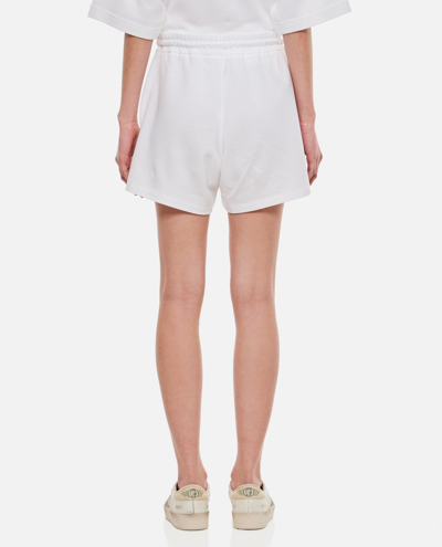 Shop Moncler Jersey Shorts In White