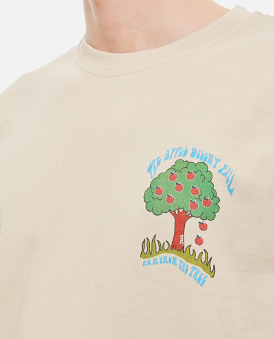 Shop Jw Anderson Apple Tree Logo T-shirt In Beige