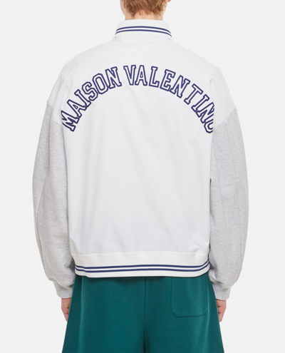 Shop Valentino Printed Jacket In White