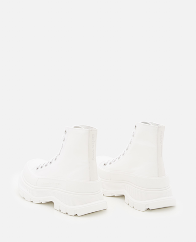 Shop Alexander Mcqueen 45mm Tread Slick Lace-up Sneakers In White